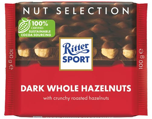 Ritter Sport - Chocolate, Dark whole hazelnuts, 50% cacao